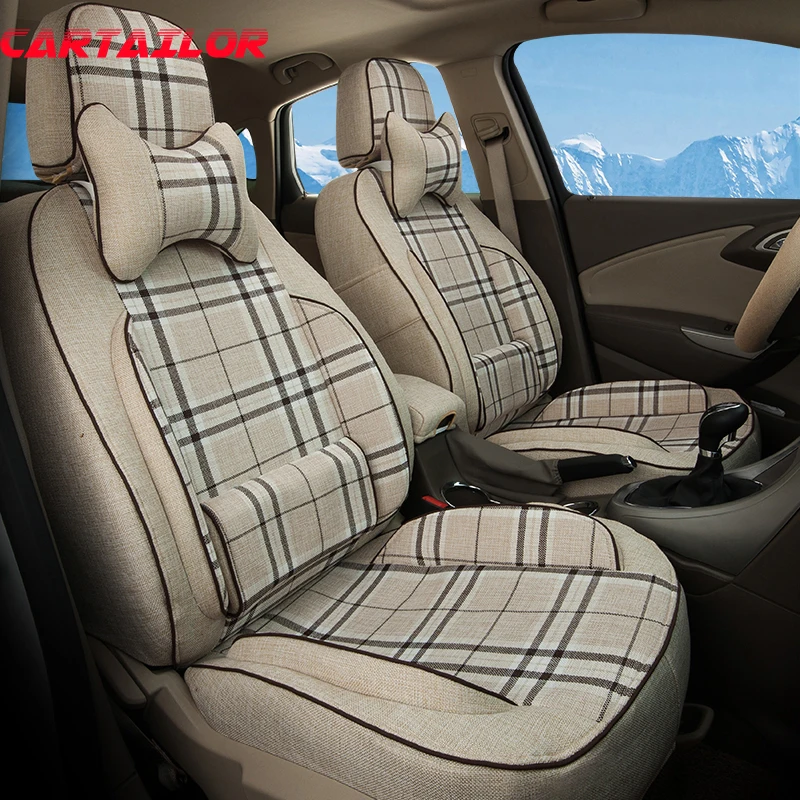 Чехлы для сидений CARTAILOR подходят Lincoln MKT чехлы автомобильных набор из серой