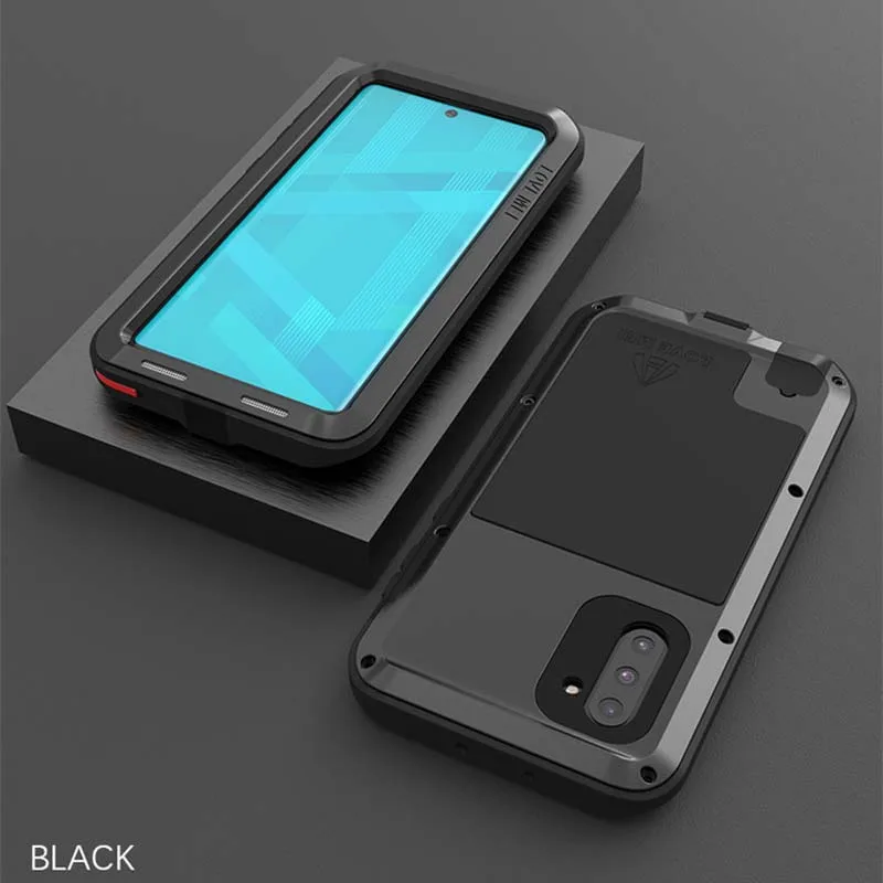 

Shock Dirt Proof Resistant Aluminum Metal Armor Cover Phone Case For Samsung Galaxy Note10 Note10Plus Note10Pro Coque KS0313