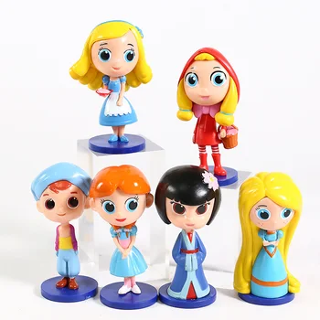 

Cartoon Little Red Riding Hood Mini PVC Figures Toys Dolls Birthday Gift for Girls 6pcs/set