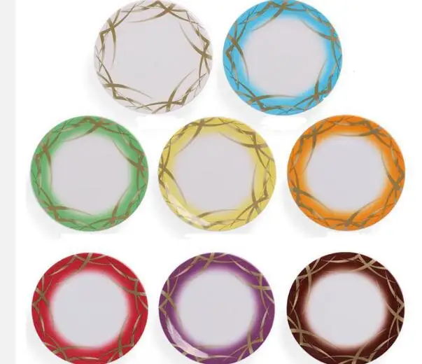 Japan Food Sushi Melamine Dish Rotary Sushi Plate Round Colorful Conveyor Belt Serving Plates