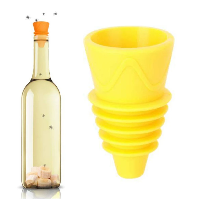 1pcs Flexible Flies Trap Funnel Reusable Silicone Pest Control Fruit