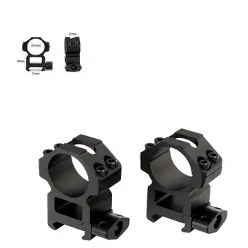 

ohhunt 25.4mm 1 Inch 2PCs High Profile Max Strength Picatinny Weaver Rifle Scope Mount Rings Hunting Riflescopes Accessories