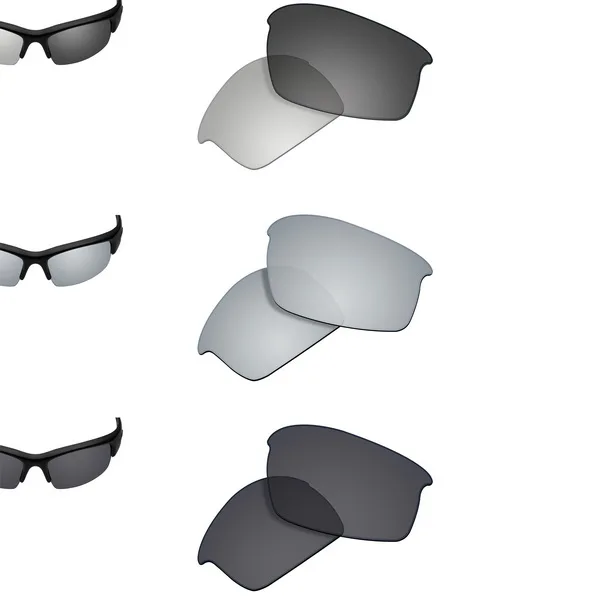 3 Pairs Packed SmartVLT, 3 пары поляризованных солнцезащитных очков, Сменные линзы для солнцезащитных очков, цвета: серый, серебристый, титановый, черный - Цвет линз: 3 Pairs Packed