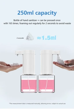 

250ml automatic induction foam washing mobile phone foam soap dispenser foam antibacterial hand sanitizer machine USB charging