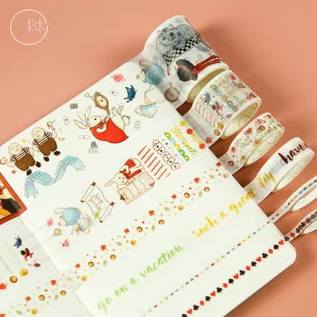 

Alice In Wonderland Cute Washi Tapes Set 6 Rolls A Box Free Shipping