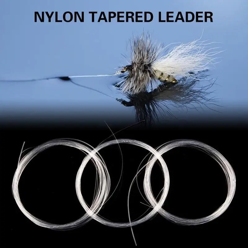 2pcs Fly Fishing Line 9FT/2.74M 0X/1X/2X/3X/4X/5X/6X7X Transparent Fly Line  Leader Clear Nylon Line For Trout Fly Fishing Tackle