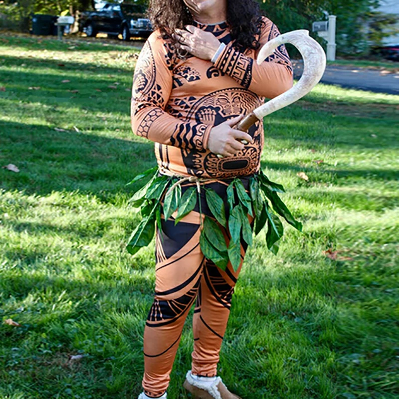 Kostum Cosplay Moana Maui Tato T Shirt 