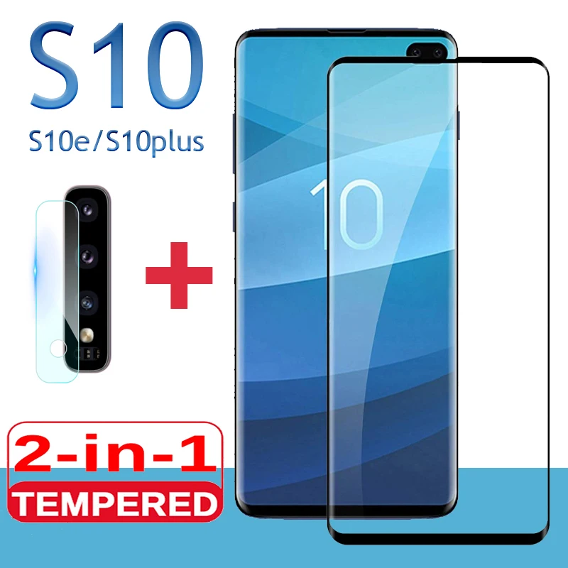 

for samsung s10 plus phone case s 10 s10plus s10e cover s 10e 10s e 10splus armor galaxy glas with camera lens protector 2in1