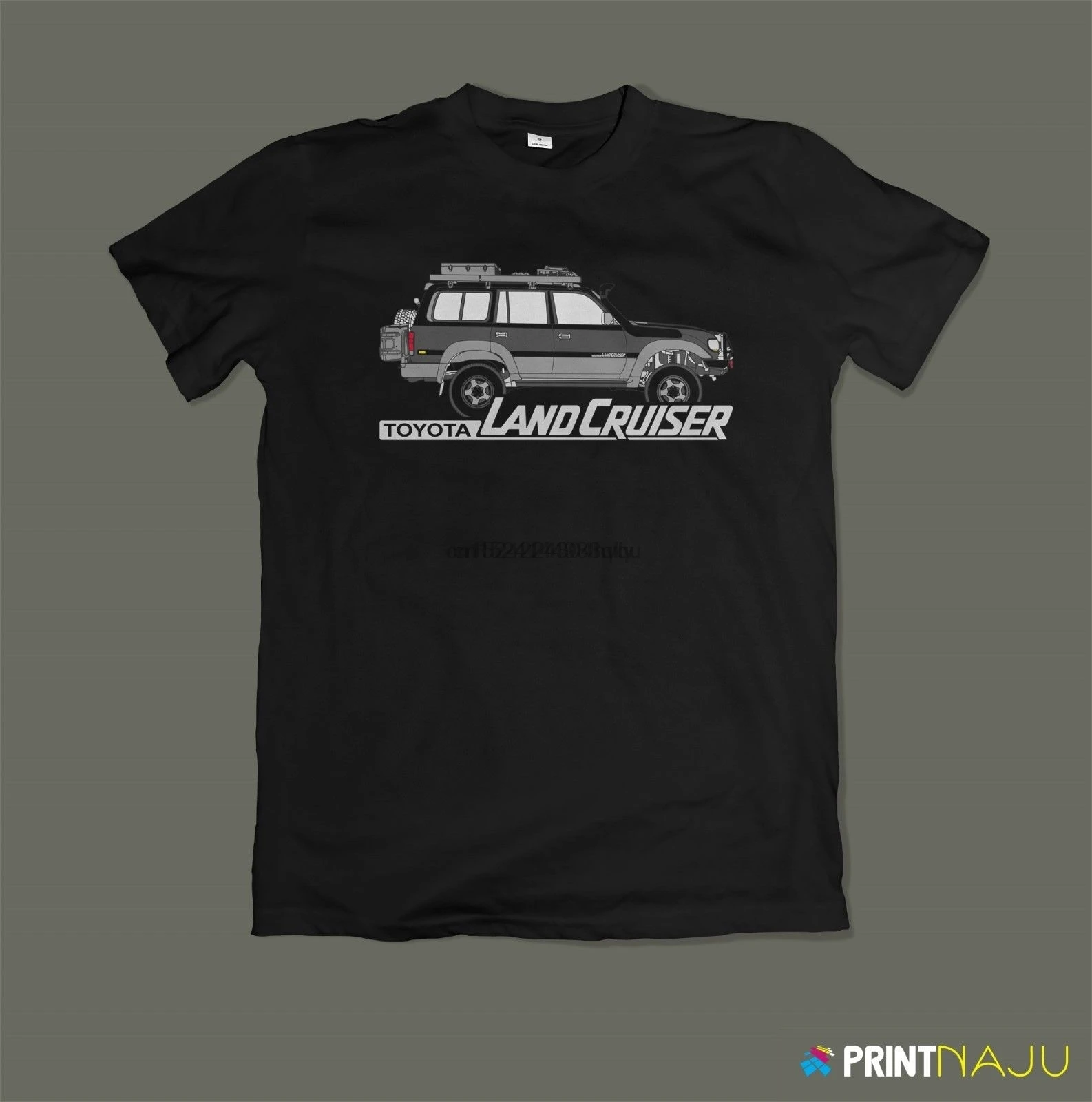 Toyota Land Cruiser Graphic Tee Мужская футболка черного и серого цвета |