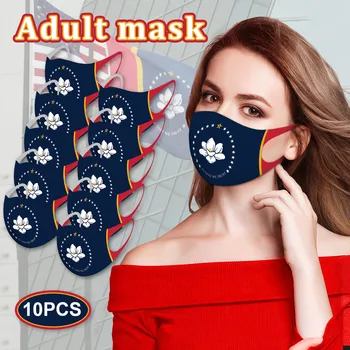 

1/10 Pc Adult Cotton Mask Face Cover Cloth Mask Print Sun Protection Washable Dust-proof Protective Маска Для Лица