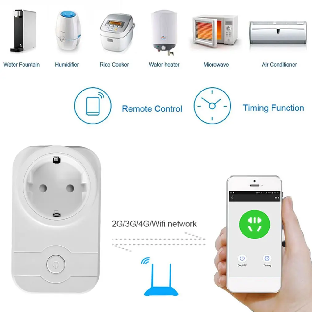Wifi Smart Plug приложение для телефона с домашней автоматизацией переключатель синхронизации дистанционного управления Переключатель синхронизации дистанционного управления Wifi Разъем