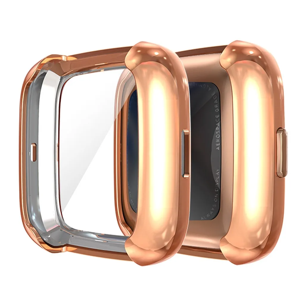 Gold 25# мягкие чехлы из термополиуретана Чехлы для Fitbit Versa 2 полный экран силиконовые серьги Чехол для Fitbit Versa 2 Smartwatch чехол - Цвет: Gold