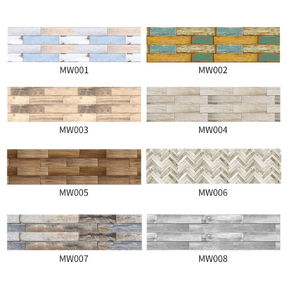 PVC Floor Stickers Wood Pattern Waterproof Removable Shelf Decals Wallpaper for Home Decoration Staircase Step Decals