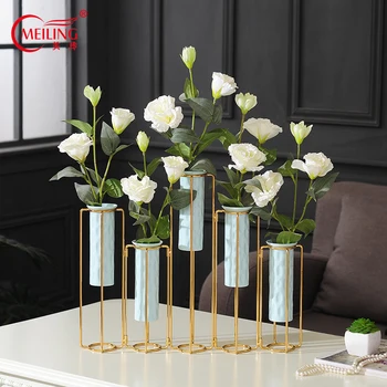 

Ceramic Vase Stand Nordic Home Decorations Foldable Metal New Creative Hotel Vase Filler Luxury for Flowers Unique Wedding Party