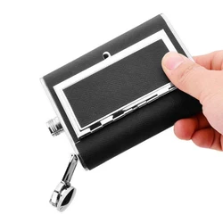 Creative Cigarettes Case 6oz 5oz stainless steel hip flask whiskey liquor bottle Black PU Leather with Funnel Home Outdoor Sport