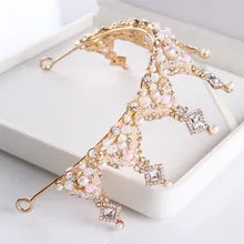 Японский Корейский невесты корона высокого класса кристалл аксессуары для волос Европейский Стиль Принцесса свадьба корона головной убор День Рождения Вечеринка мы