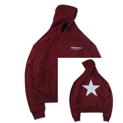 

New Ins 19Fw Fear God Fog Essentials Hoodie Pentagram Loose Hoodie Unisex Size S-3Xl