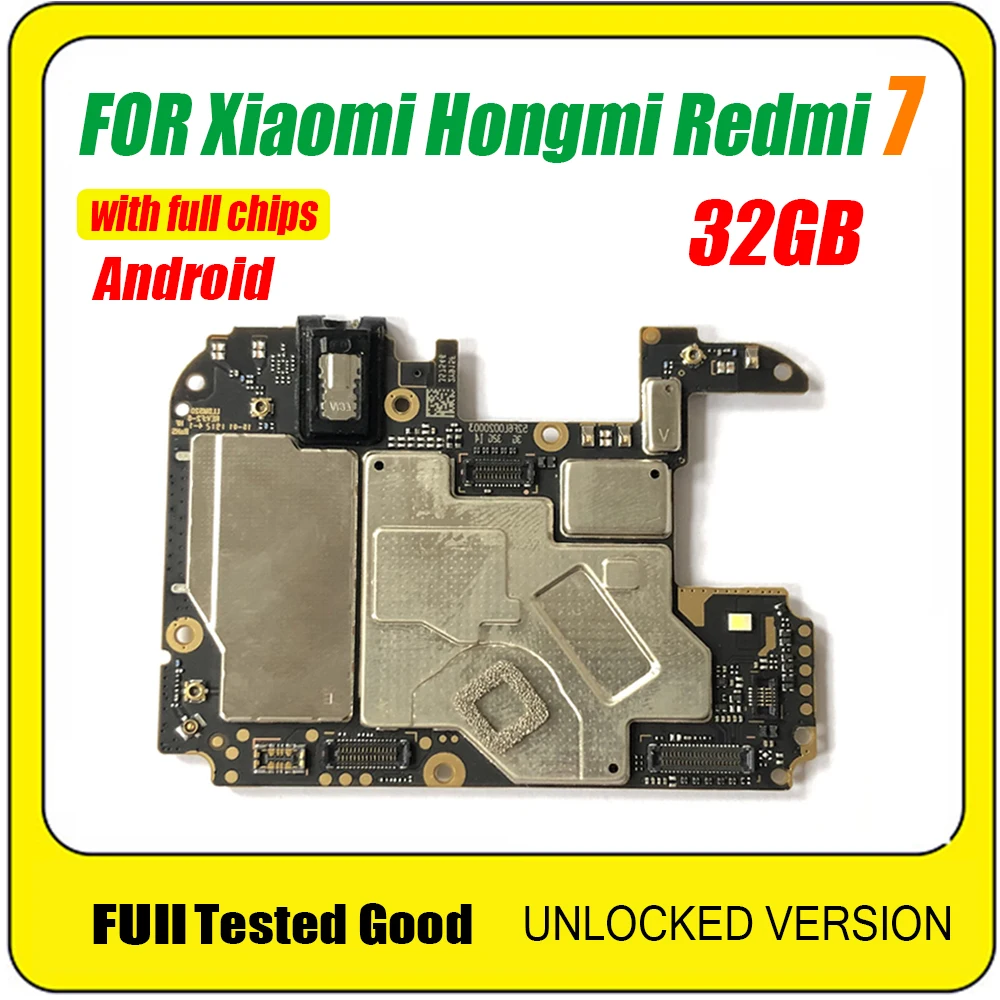 Материнская плата для RedMi 7 HongMi 100% разблокированная оригинальная 32 ГБ материнская