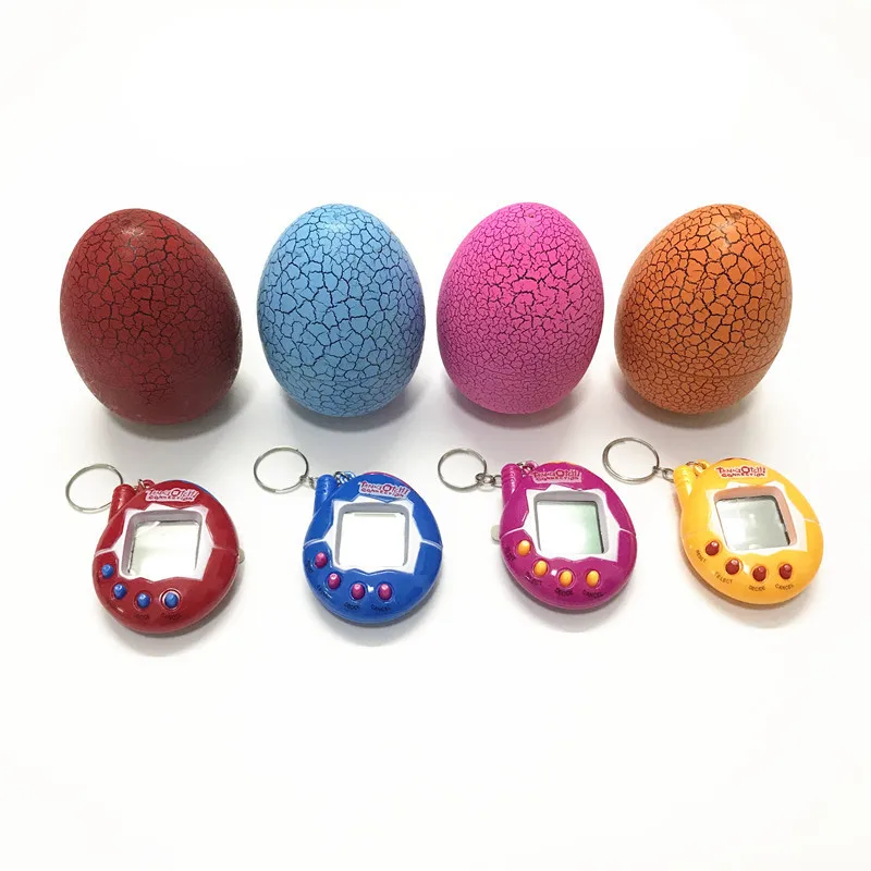 TOOGOO Electronic Pets Infantil Toy Key Digital Pets Vaso Dinosaur Egg Virtual Pets Rosa roja