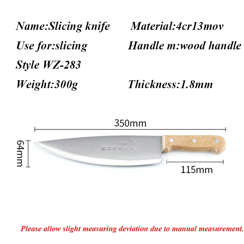Профессиональный кованый китайский нож из нержавеющей стали, мясник, нож для нарезки мяса, кухонные ножи шеф-повара - Цвет: WZ-283