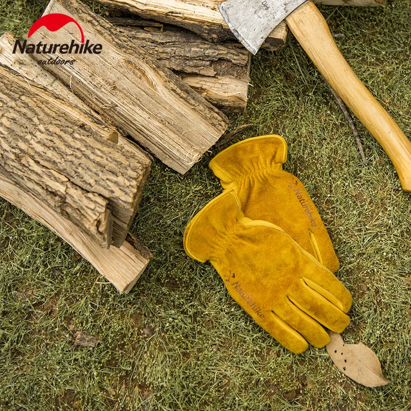 Naturehike Outdoor cowhide labor insurance wear-resistant working camping leather gloves