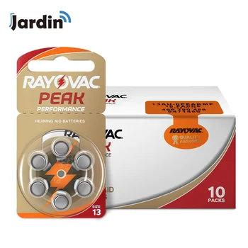 Rayovac-pilas para audífonos de Zinc Air, 60 uds., batería para audífonos, 1,45 V, A13 13A 13 P13 PR48