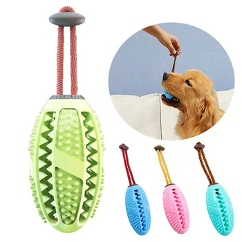 

Dog Toys Interactive Pet Ball Chew Elasticity Funny Extra-tough Rubber Tooth Cleaning DoToy For Latge Small Dog Feeders Food Toy