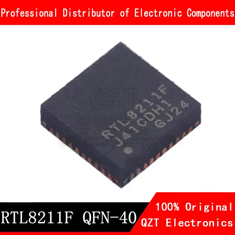 5pcs/lot RTL8211 RTL8211F RTL8211F-CG QFN-40 Ethernet controller chip new original In Stock 2pcs lot original genuine chip mounting enc28j60 i ss ssop 28 ethernet controller chip 8kb ram