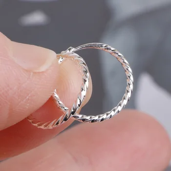 

silver plated round Small Hoop Earring for Women 15mm women ear Accessories Fashion Jewelry wholesale Earrings 2020 HOT