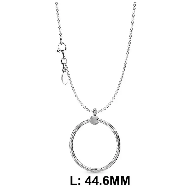 PDB XL 13 RLLEN, оригинальное серебро 925 пробы, индивидуальное золото и серебро, розовое золото, ожерелье, подвеска с надписью, ювелирные изделия для женщин - Цвет камня: silver L