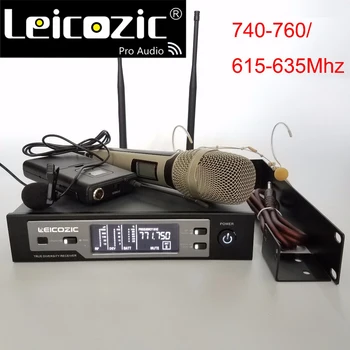 

Leicozic SKM9100 digital wireless microphone True diversity receiver headset mic + handheld mic + lapela mic mikrofon microfono