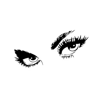 

Sexy Beautiful Gorgeous Eyes Car Sticker Waterproof Vinyl Auto Decal Black/Silver Popular Fashion Style,15cm*7cm