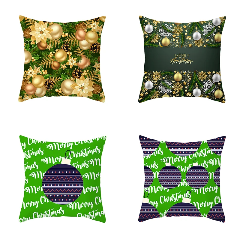 Рождественский декоративный фонарь с зелеными буквами наволочка для дома Декор