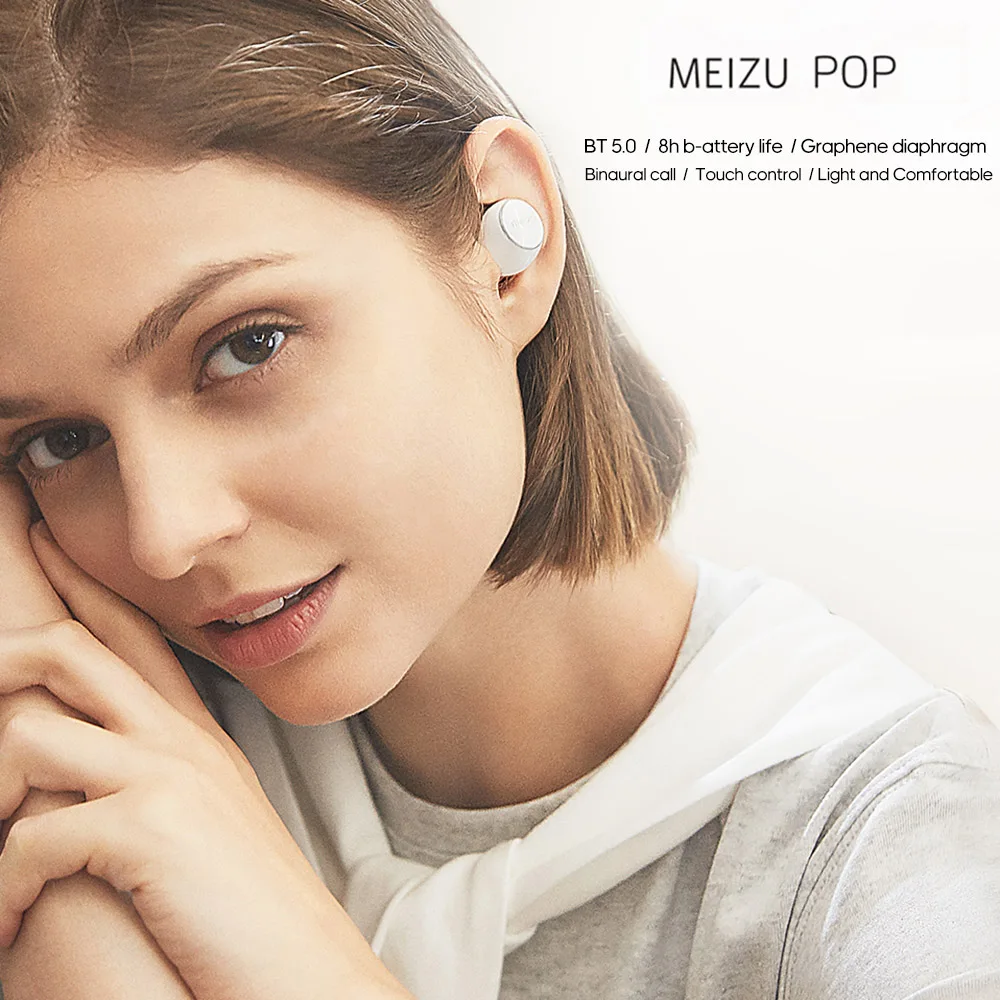 Meizu Global беспроводные наушники POP TW50, наушники IP5X, водонепроницаемая Спортивная гарнитура BT5.0, стерео наушники с шумоподавлением и микрофоном