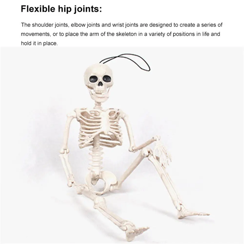 Poseable Skeleton Figure With Movable Joints Haunted House Props For Halloween Party Decoration
