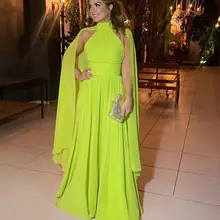 Длинное размера плюс мусульманское вечернее платье для выпускного вечера Дубай женское вечернее платье