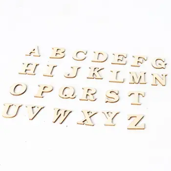 

124pcs Wooden Crafts 26 Letter Case and 0-9 Number Each 2 Sets of Scenes Birthday Wedding Props Theme Party Decorations Supplies