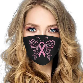 

1 PC Women Mask World Cancer Day Printed Dust-Proof And Breathable Dustproof Protection Cotton Mask Cycling Mask Mascarillas