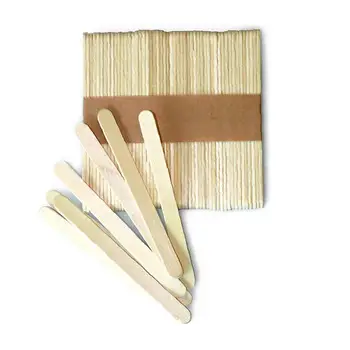 

100 PCS Ice Cream Sticks Natural Wooden Treat Sticks Freezer Pop Sticks 11cm Length Wooden Sticks for Ice Cream Bars