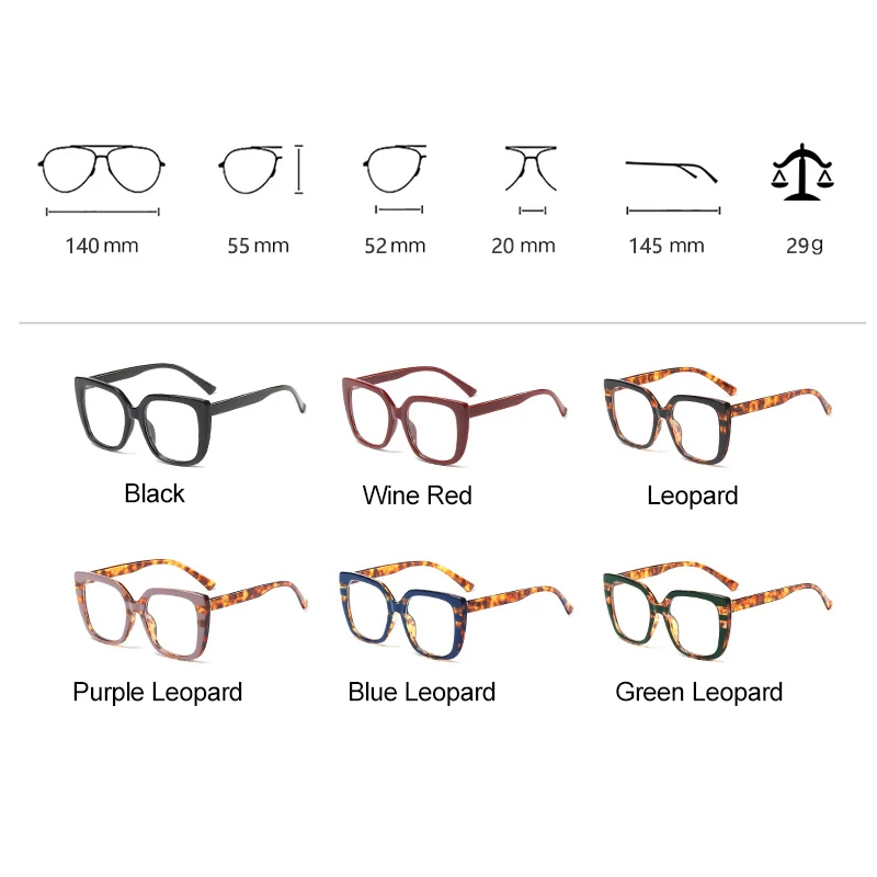 Occhiali Da Vista Blu Da Donna Trendy TR90 Metal Computer - Foto 12