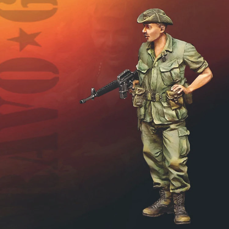 1/35 Grunt(4) Willie Tex солдат из смолы GK военная тема Второй мировой войны несобранный и