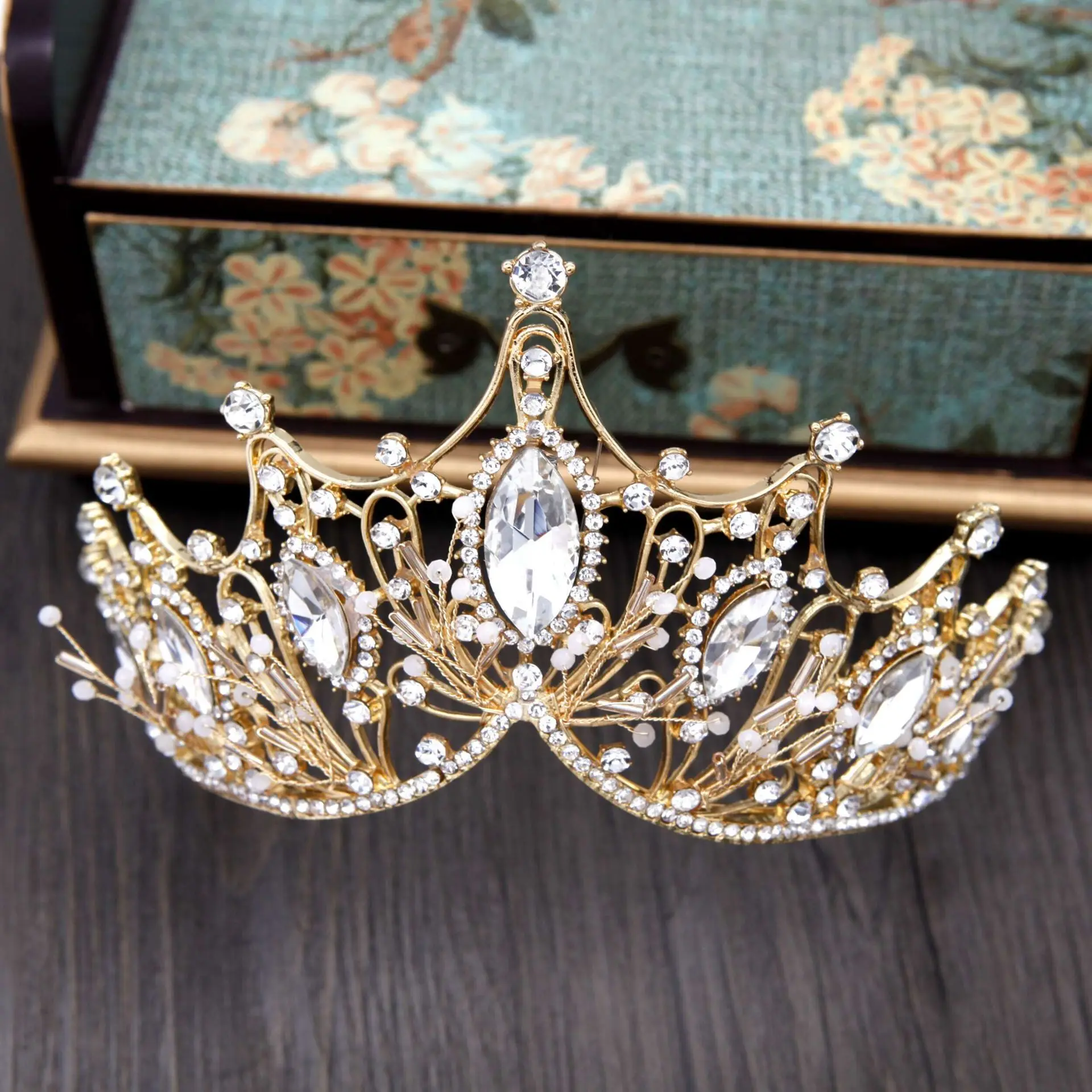 

Bride Crown Headdress 2019-Luxury Glorious Baroque Crown Europe And America Tuinga Marriage Photography Wedding Accessories