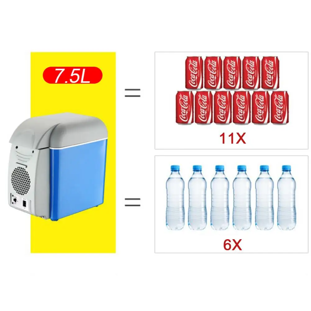 7.5L Car Mini Refrigerators Portable Cooling Warming Fridge Freezer Cooler Travel Warmer For Picnic Auto Electrical Appliances 12 volt fridge