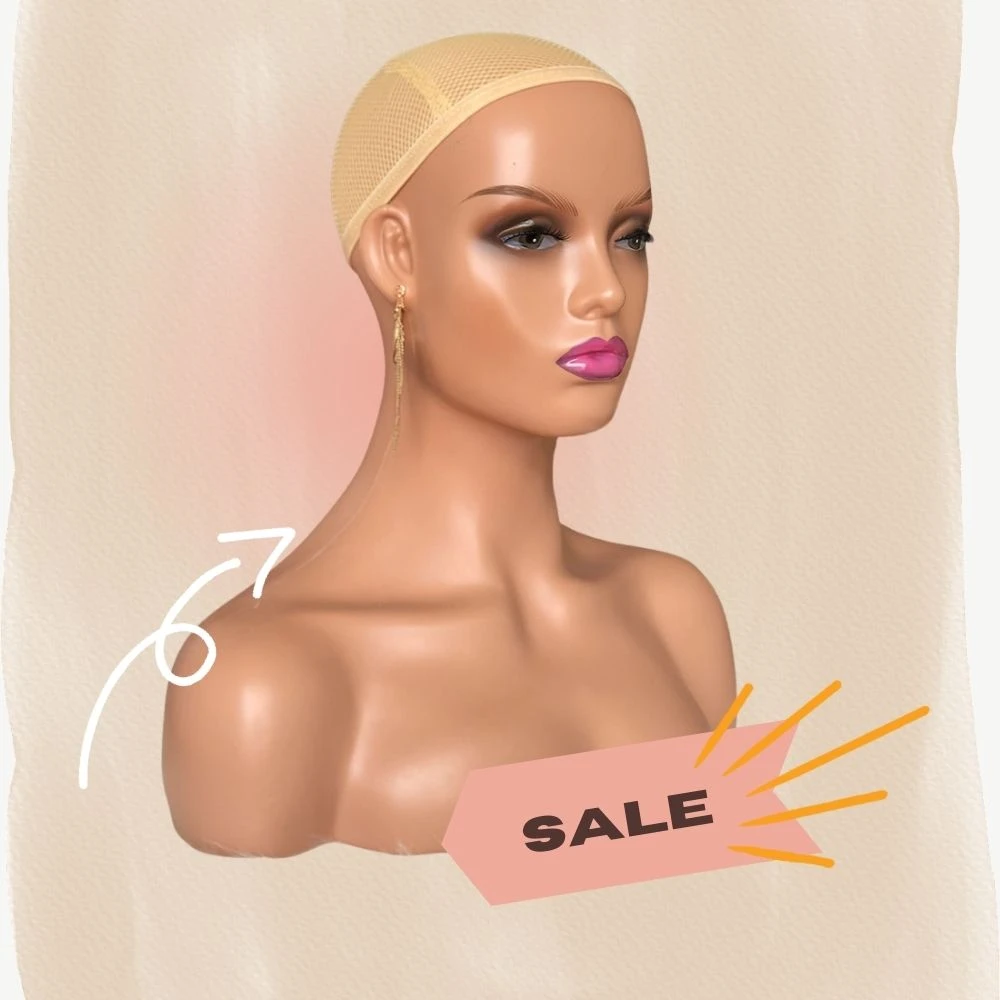 18in Manikins Head Mannequin Head With Shoulders Realistic Mannequin