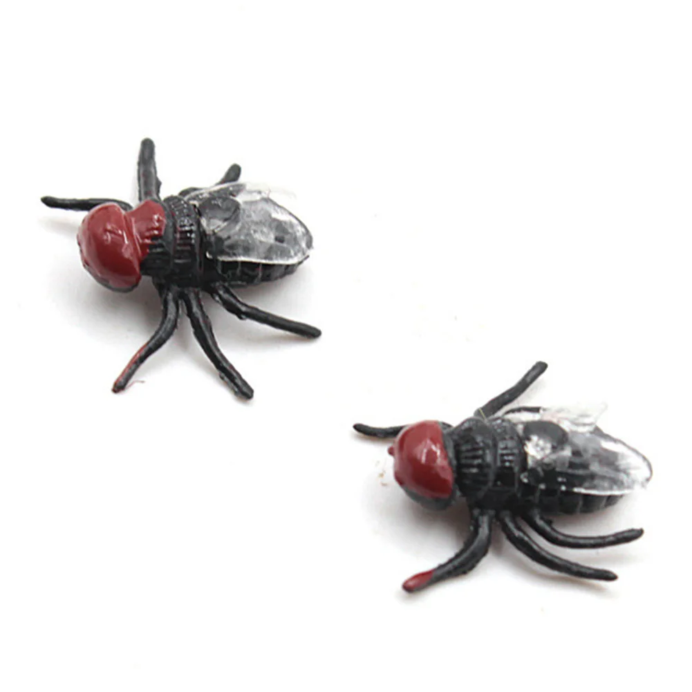 Funny Simulation Insect Realistic Flies Jokes Props Joking Bugs Prank Toys 50Pcs prank toys joke toys
