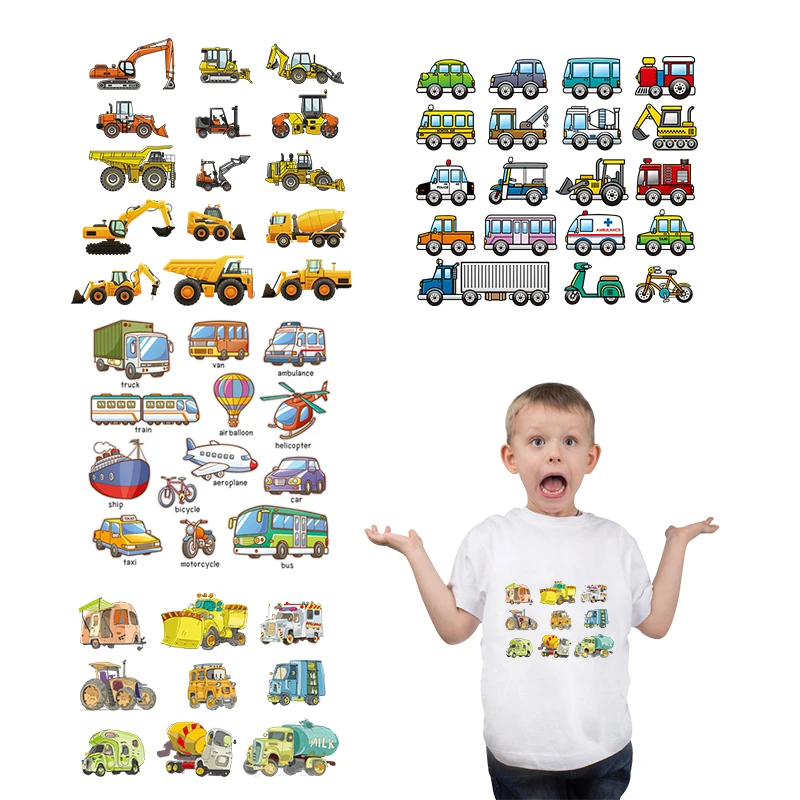 

Thermal Stickers On Clothes Car Parches Iron On Heat Transfers Diy Stripes For T-Shirt Heat-Sensitive Partches For Baby Boys