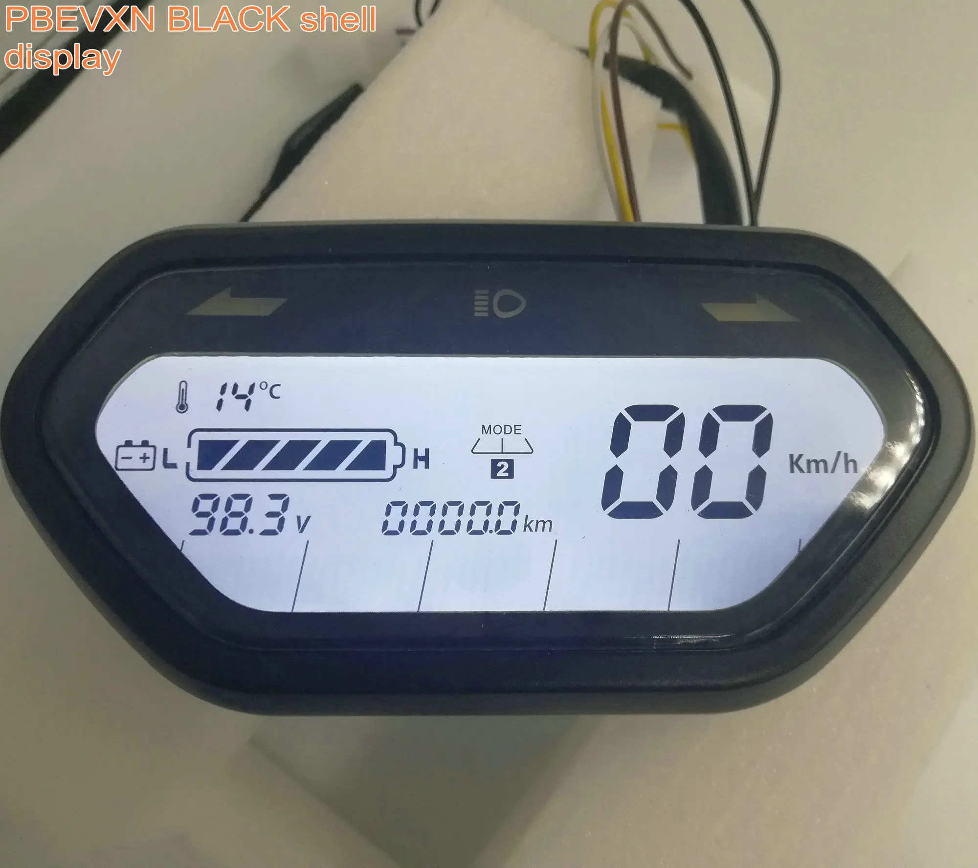 Дисплей 48 в 60 72 84 96 с защитной крышкой от ветра для электрического велосипеда