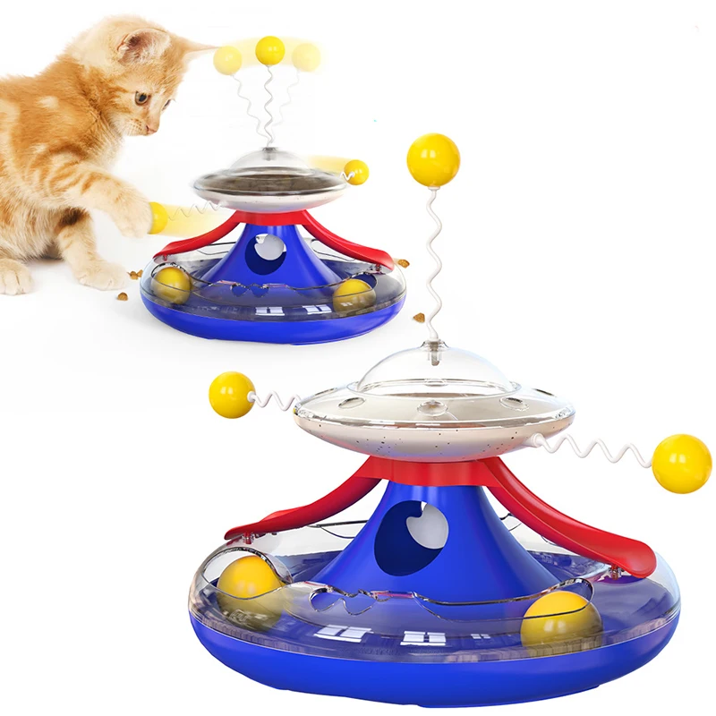 

Cat ball feather toy interactive for suction cup funny set small cats products for pets tunnel Play structure turntable toys