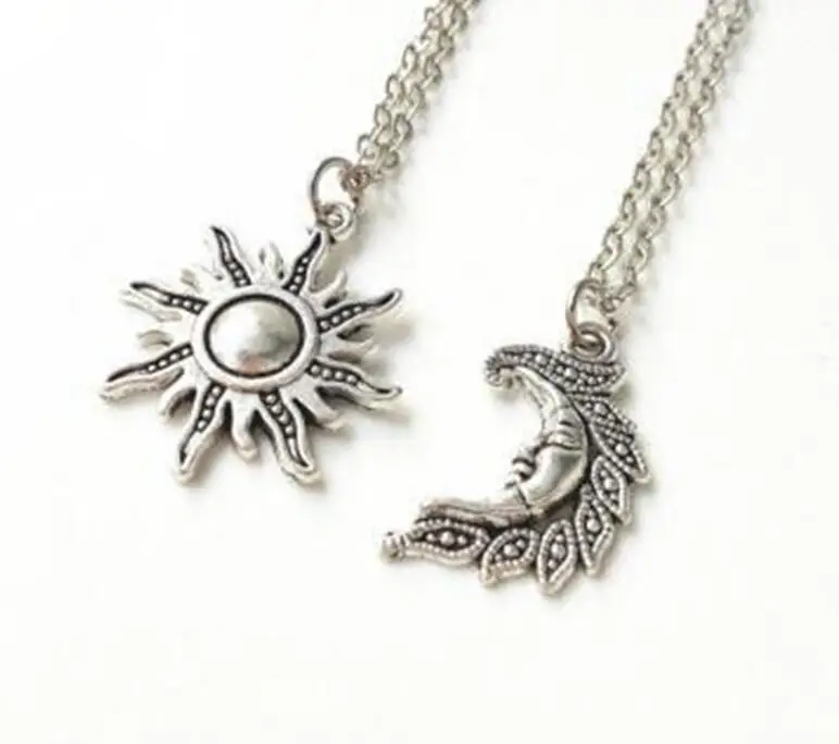 Подвеска на цепочке Sun moon цепочка с подвеской в виде полумесяца|Ожерелья