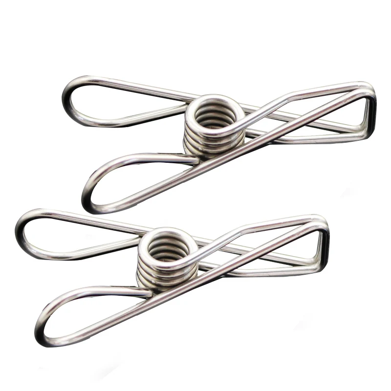 5/8pcs Multipurpose Stainless Steel Clips Clothes Pins Pegs Holders Clothing Clamps Sealing Clip Household Clothespin 2